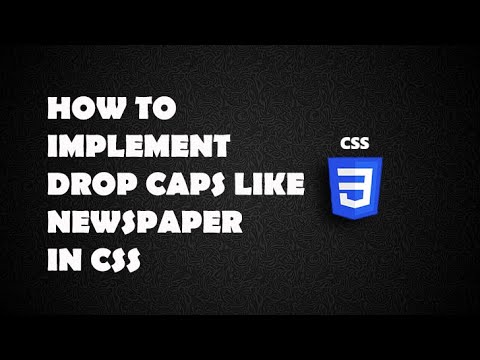 How to implement drop caps like newspaper in CSS