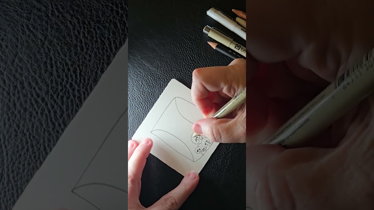 Zentangle PokeRoot and Hollibaugh.  Suitable for the apprentice or all ages. 