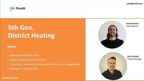 Fluidit webinar: Fluidit Heat - 5th Generation District Heating Modelling.