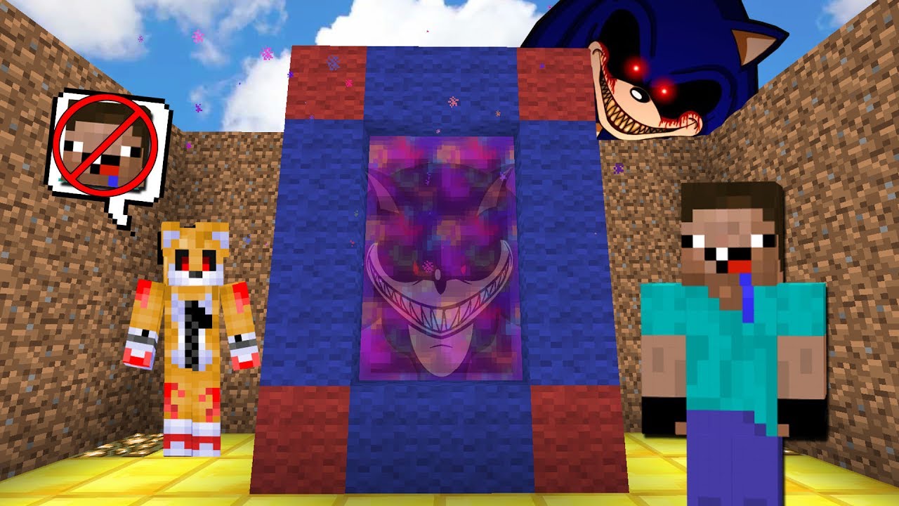 NOOB VS CREEPYPASTA PORTAL SONIC.EXE MINECRAFT TROLL 