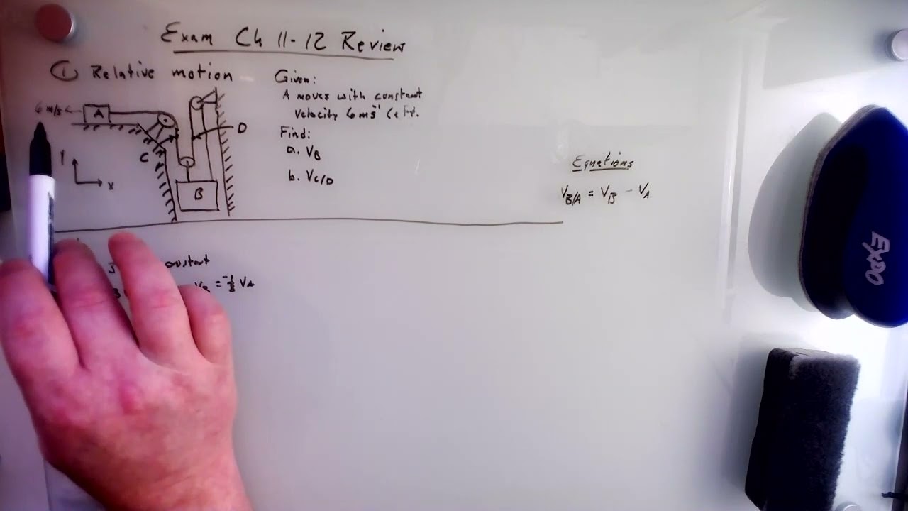 Dynamics Exam 1 Review: Problem 1 Relative Motion