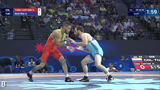 Qual. Gr - 59 Kg: H. Rustem (Tur) Df. D. Toro Castane (Col) By Vpo, 5 - 0 Resimi