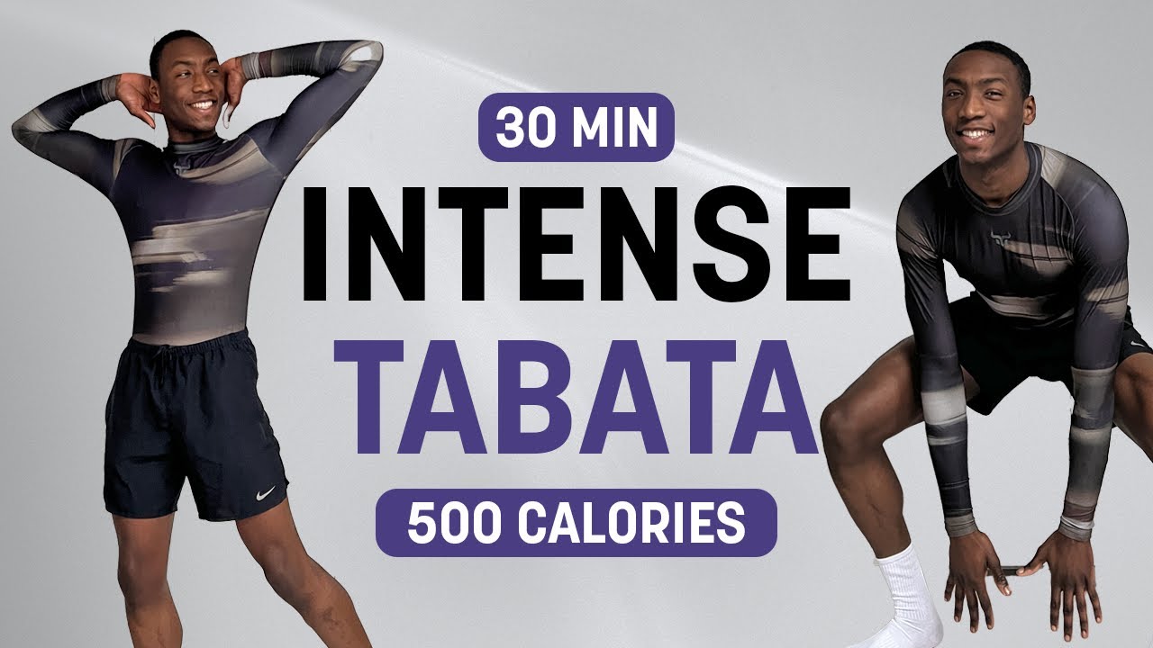 30 MIN INTENSE TABATA WORKOUT | 300 Calories | At home Fat loss workout ...