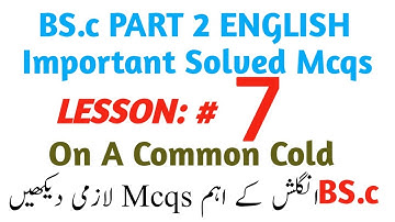 BS.c 2 English Solved Important Mcqs Ch 7 ||B.a BS.c Online Exams 2020||Zain Abbas Naqvi