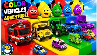 Color Vehicles Adventure for Kids ___Coloring vehicle adventure for kids#viralvideo #animation #cars