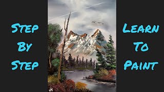 LIVE Landscape Oil Painting Tutorial. Wet on Wet Bob Ross Style by Las Vegas Artist Josh Kirkham