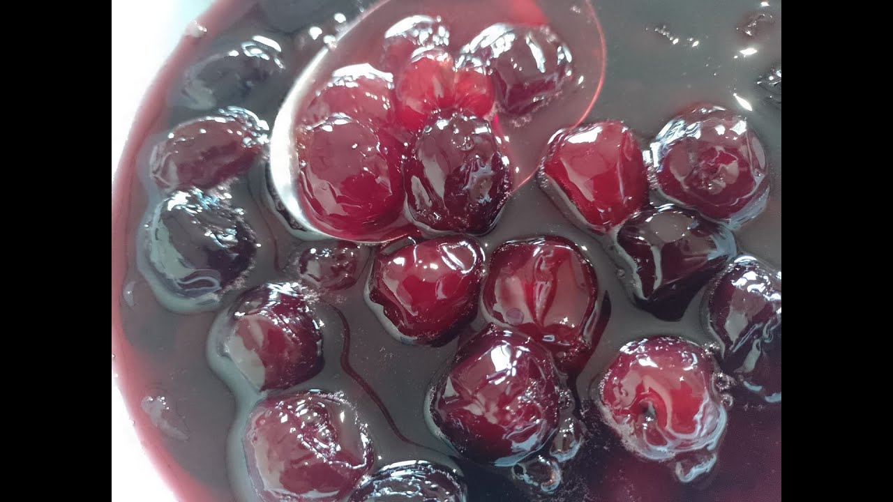 Γλυκό του κουταλιού κεράσι  δείτε το βίντεο μέχρι τέλος για να σας γίνει τραγανό με αρκετό σιρόπι.