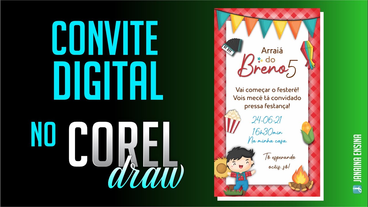 Criação de Convite Digital no Corel Draw