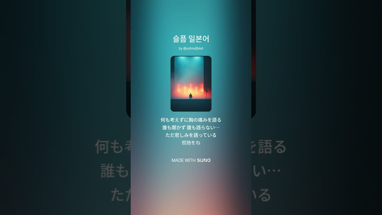 슬픔 일본어 푸른설탕 music AI