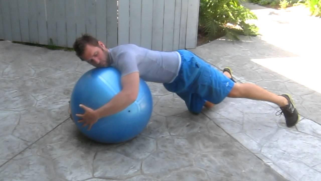 Swiss Ball Prone Lateral Roll 1 YouTube