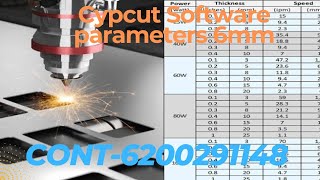 Cypcut Software Ms 6mm Parameter Setting Laser Cutting Machine #onlineclasses #ncstudio #cypcut