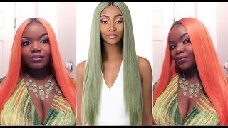 Affordable Perfect Orange Straight Wig Its A Wig Paulonia How To Style Review