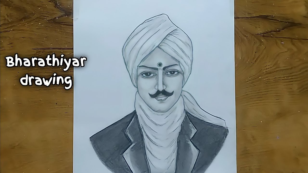 Bharathiyar drawing / maruthiraman Drawing / Pencil drawing ...