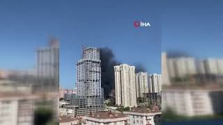 İstanbul Ataşehir Cayır Cayır Yanıyor: Rezidans Yangını Korkuttu