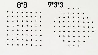 9-3-3 dots Simple Rangoli art design/Easy rangoli/muggulu designs/kolam designs/Sony rangoli designs