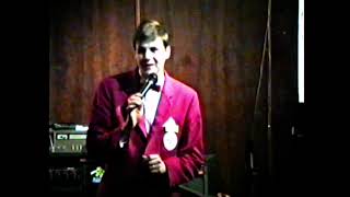 Butlins Grand Hotel, Scarborough 1991. Redcoat Dave entertaining in the Bronte Bar