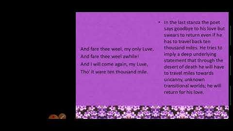 B.Com III English Poem 01 (A Red, Red Rose) by Prof.C.S.Tolwani