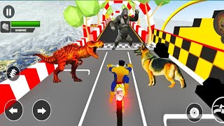Superhero Bike Stunt Gt Racing - Dirt Bike Games GT Mega Ramp - Android Gameplay #6 screenshot 2