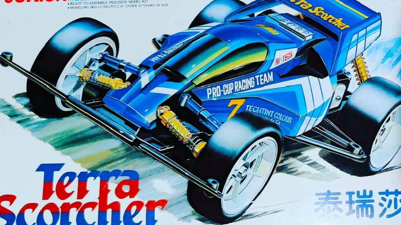 Mini 4wd Racing TERRA SCORCHER Jr || ruize || unboxing, assemble & test run