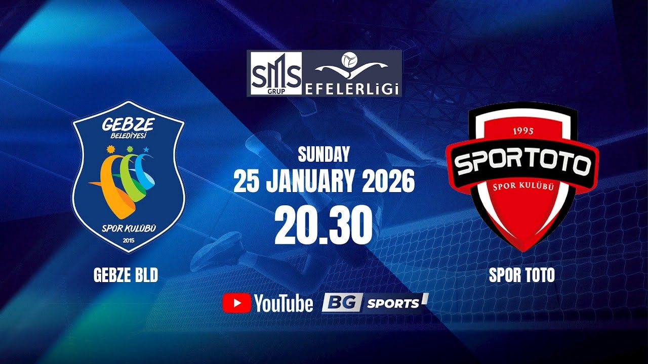 LIVE🔴 : Gebze Bld vs Spor Toto | SMS Grup Efeler Ligi 2025/26 | 25.1.2026