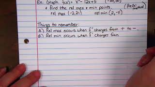 1st Derivative Test