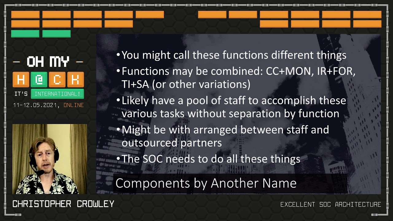 OMH International 2021: Excellent SOC Architecture - Christopher Crowley