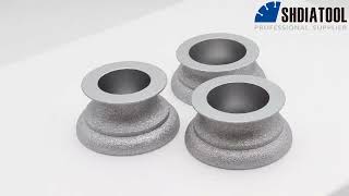 A883 Vacuum Brazed Marble Stone Edge Profiling Tools Diamond Grinding Profile Wheel Abrasive Disc