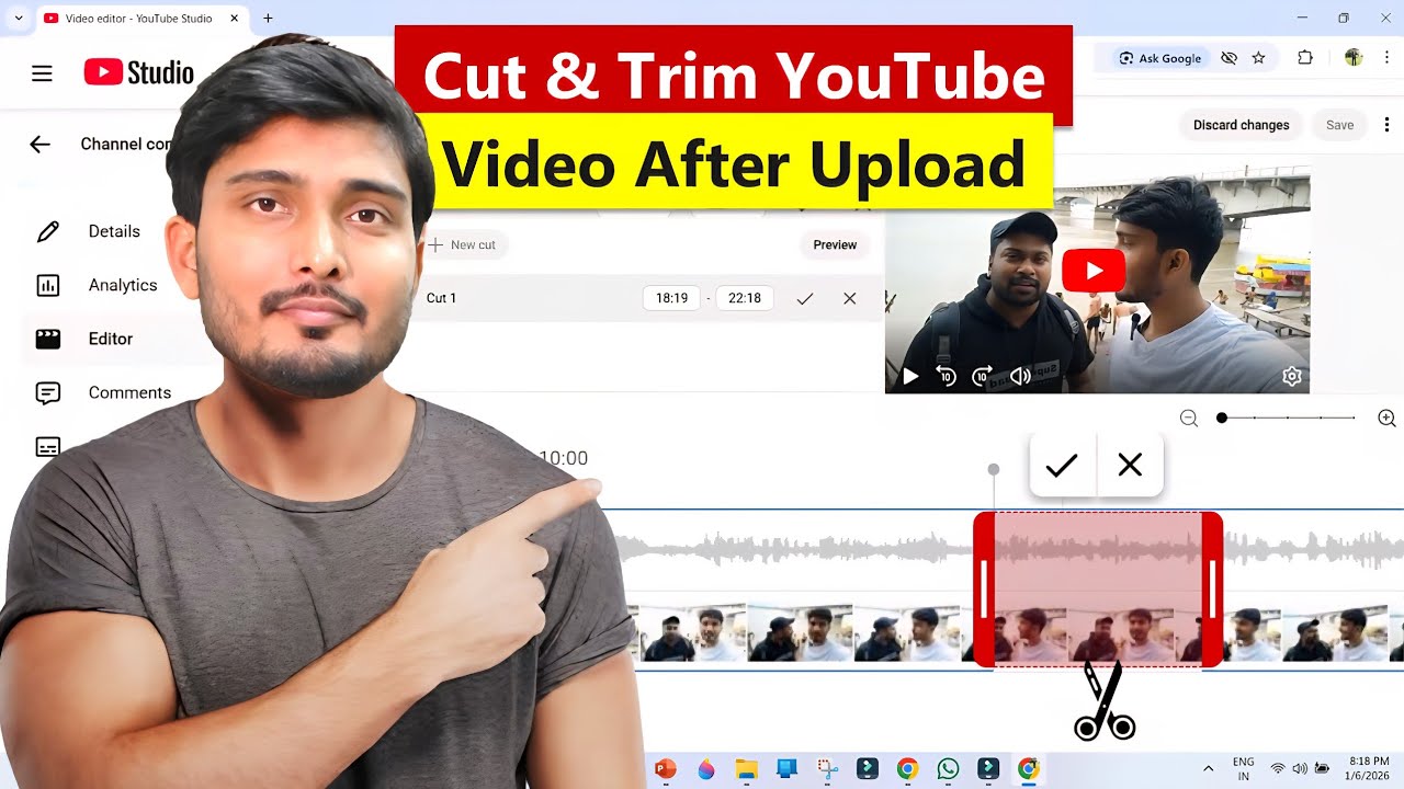 How to Cut & Trim YouTube Video After Upload | How to Edit YouTube Video After Upload