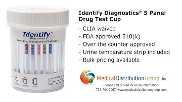 Identify Diagnostics 5 Panel Drug Test Cup - CLIA Waived FDA Approved