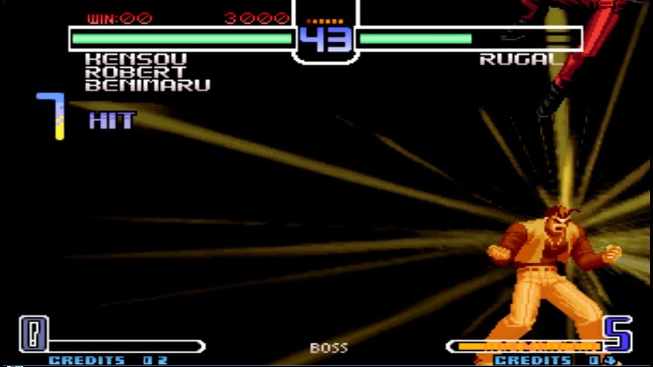 Rob Rugal KOF 2002 - Super Golden Robert Vs Rugal BOSS - YouTube