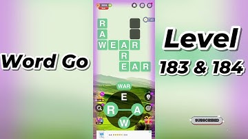 Word Go Level 183 and 184 Answers 🧩 | Tips & Solutions | Word Link Puzzle | Go Answer