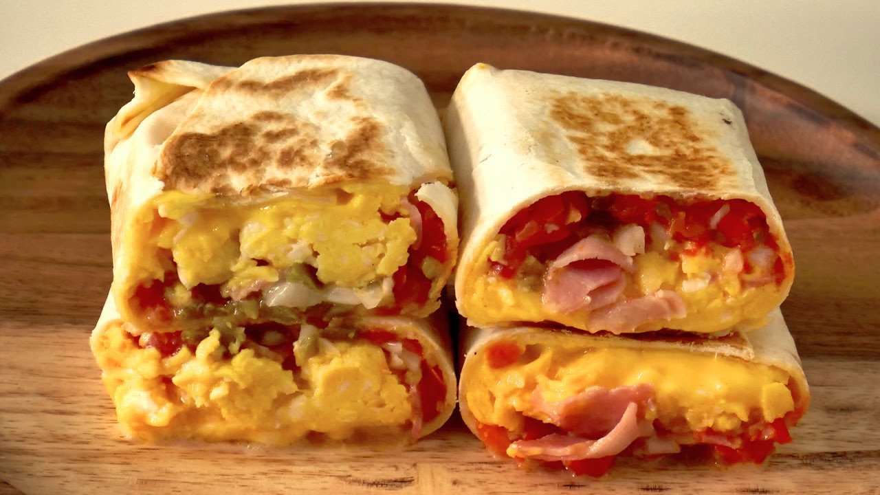 Make Super Easy Egg Bacon Burrito YouTube