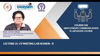 Lecture 23 : CV Writing Lab Session - II