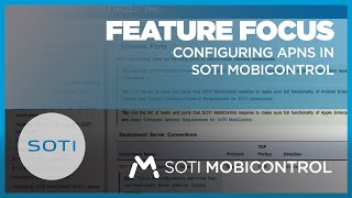 Configuring Apns In Soti Mobicontrol