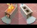 Creative wood stove - ideas from cement and clay