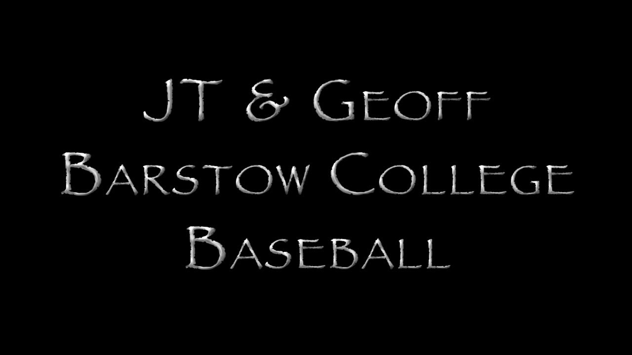 JT Barstow Baseball JC YouTube