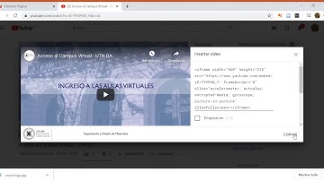 ¿Cómo embeber en moodle un video de YouTube?