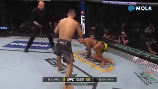Moment when Khamzat knock Gilbert burns down UFC 273