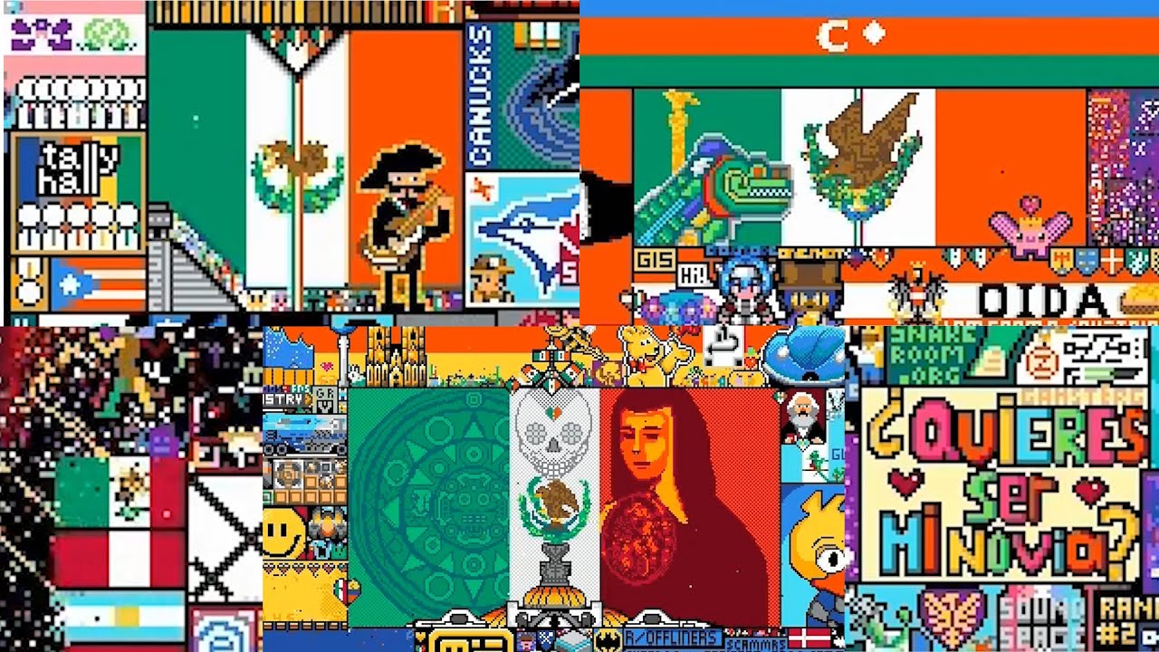 México en r/Place! 4 días en 2 minutos | Timelapse 4K | 2022 - YouTube