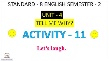 Std 8 English sem 2 unit 4 Activity 11