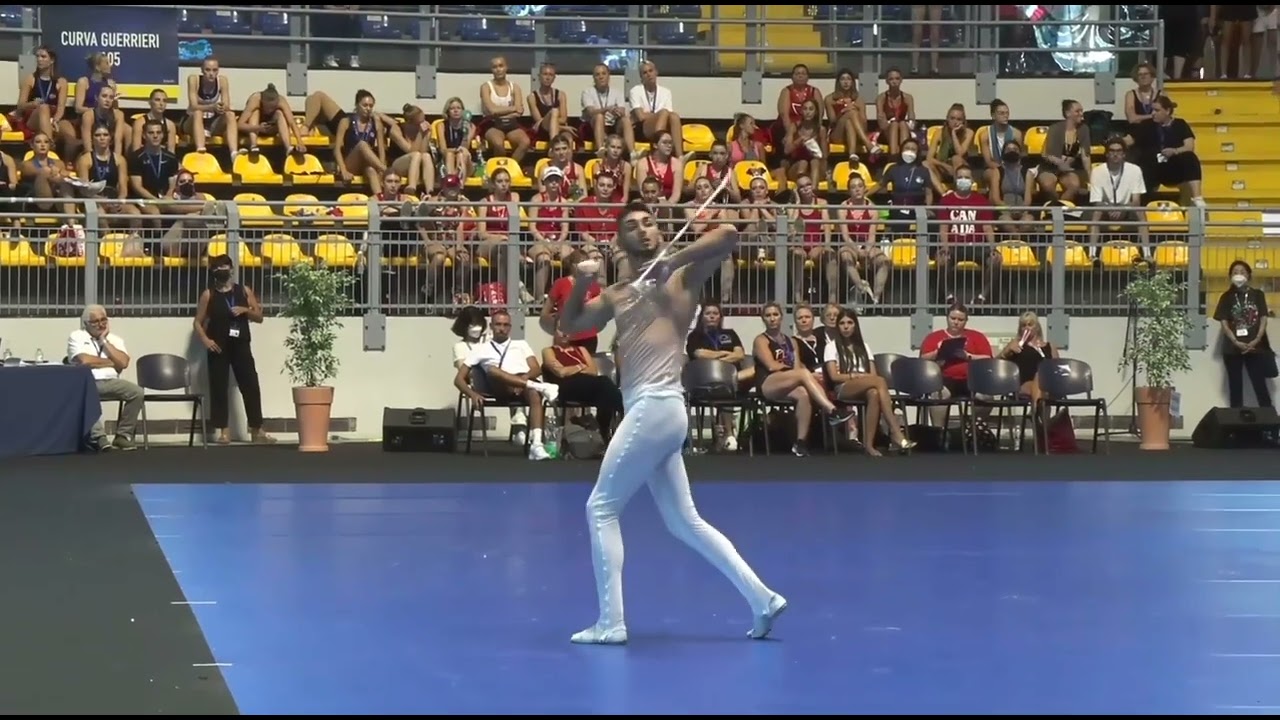 Noam Gomes (FRA) Senior men Semifinal World Baton Twirling Championship Turin 2022