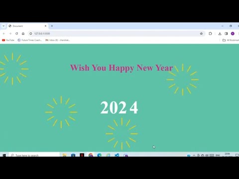Happy New Year by using html and css - YouTube