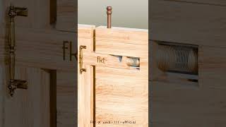 Wooden Slide-Door Auto-Lock Latch with Spring Mechanism