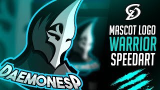 ... mascot logo for @daemonespyt. in this i make a warrior from an
image that the client sent...