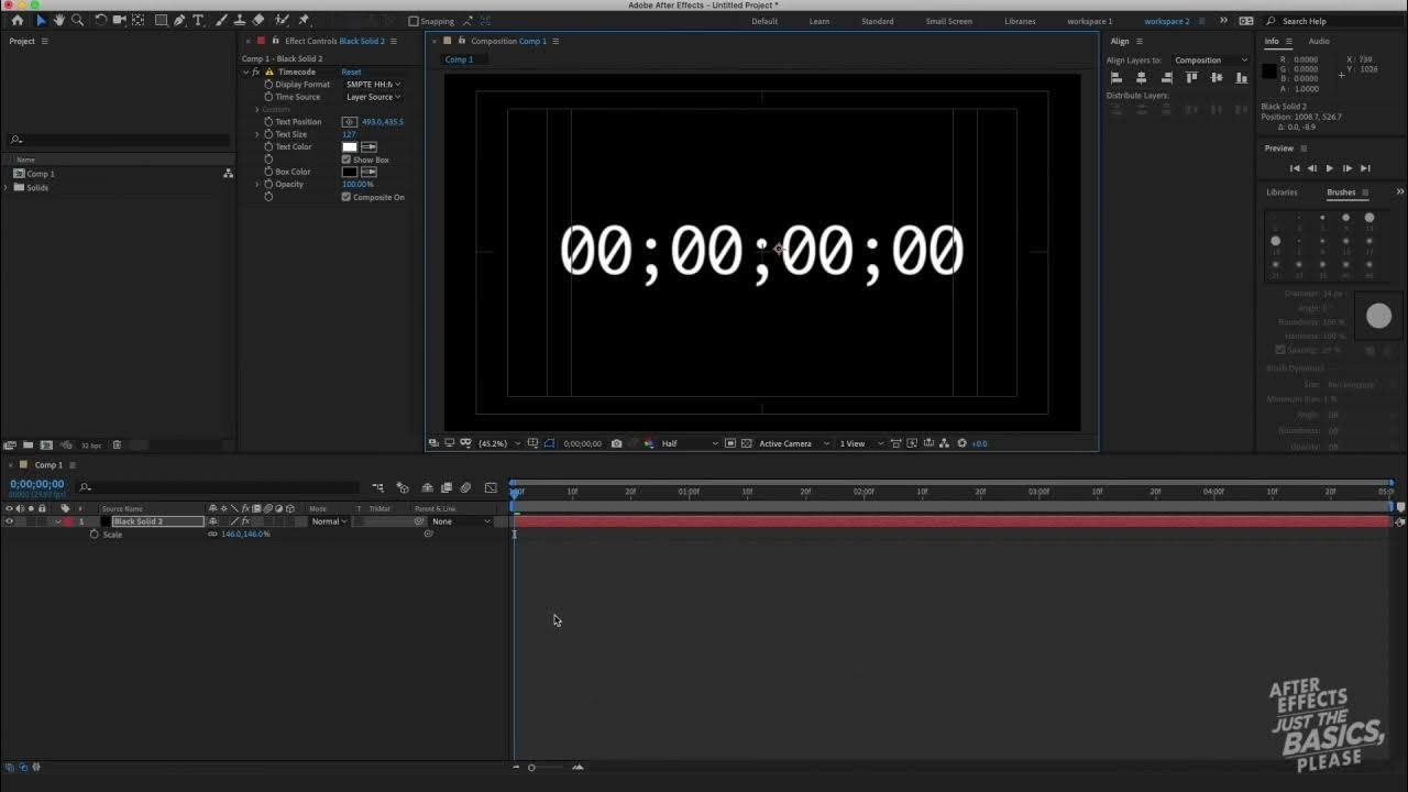 After Effects Making a timer countdown with the timecode tool YouTube