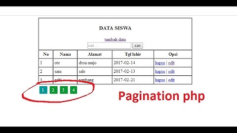 Tutorial pagination php simple