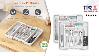 Best Lifewit Silverware Drawer Organizer Review | Expandable BPA-Free Kitchen Utensil Tray