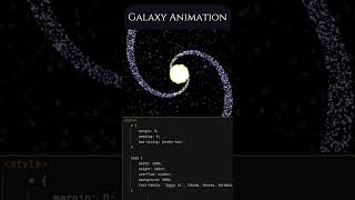 HTML CSS Galaxy Animation | HTML | CSS #youtubeshorts #trending #coding #animation #shorts