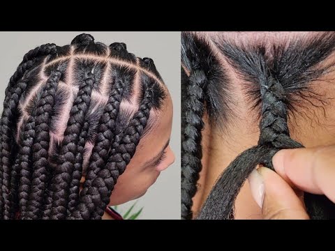 LARGE KNOTLESS BRAIDS |PERFECT GRIP | BEGINNER FRIENDLY 👌🏾👏🏾 - YouTube