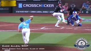 Cade Allen Prospect Video, RHP, South Gibson High School Class of 2026, Full Outing at PGN CF